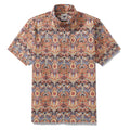 Men's Hawaiian Shirt Mystical Garden Print Cotton 1940s Vintage Short Sleeve Aloha Shirt