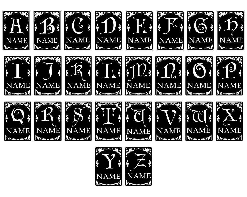 Art Nouveau Letter Name Sign