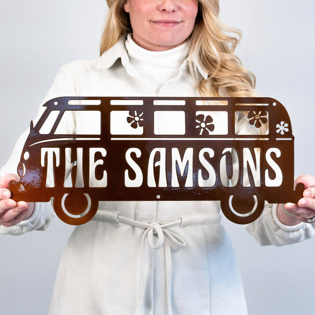 Hippie Van Name Sign