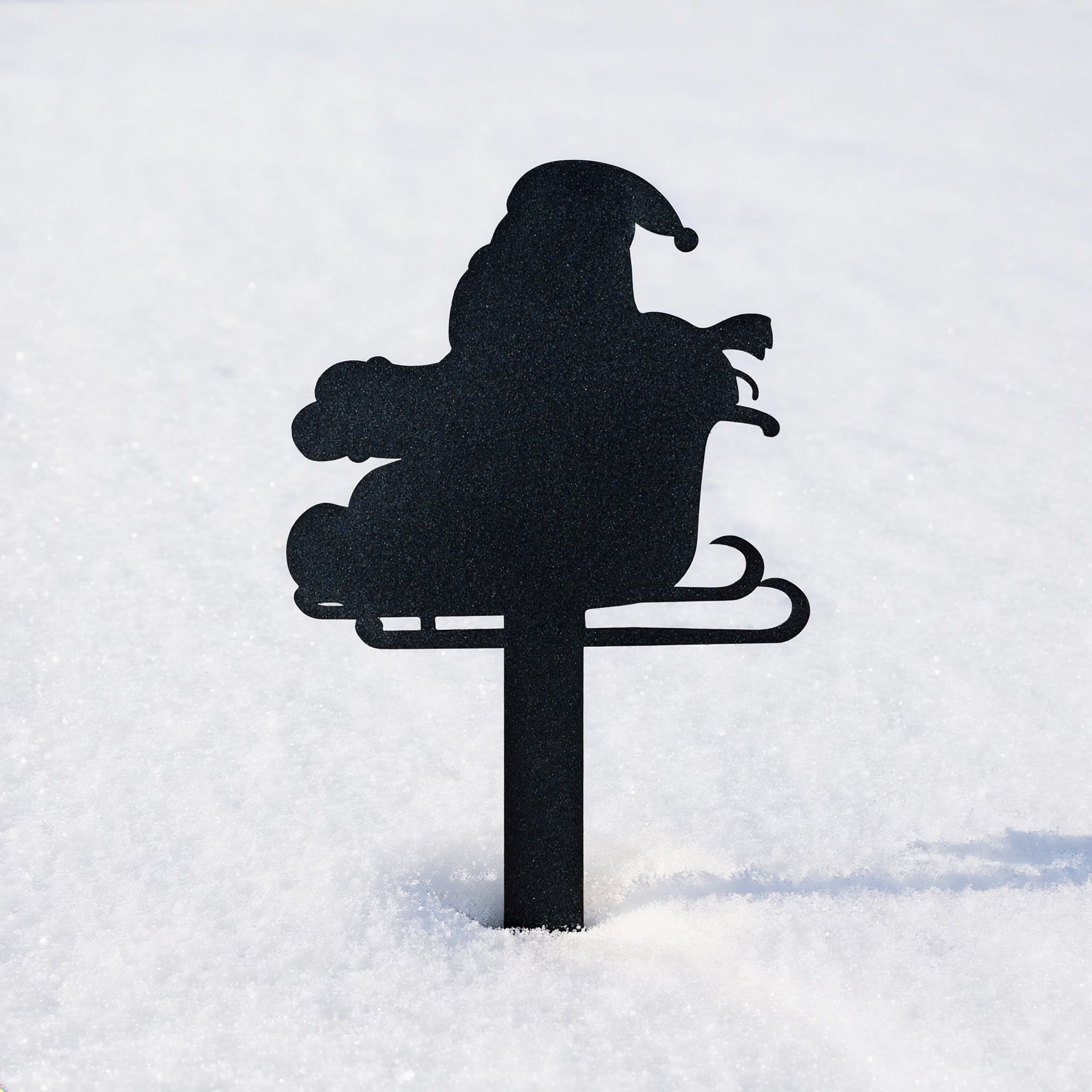 Reindeer with Santa Yard Stakes