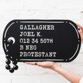 Military Dog Tag Monogram