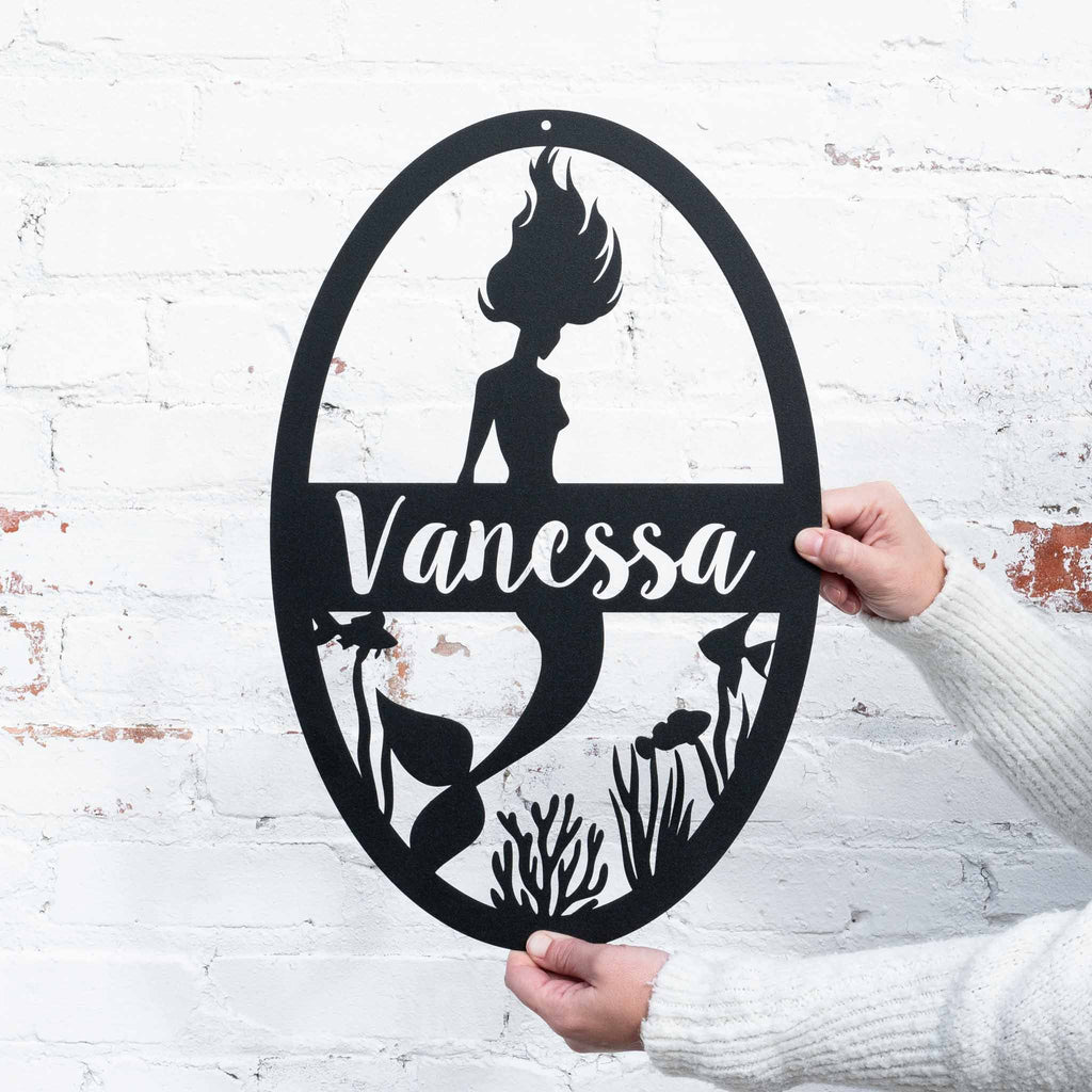 Mermaid Oval Monogram