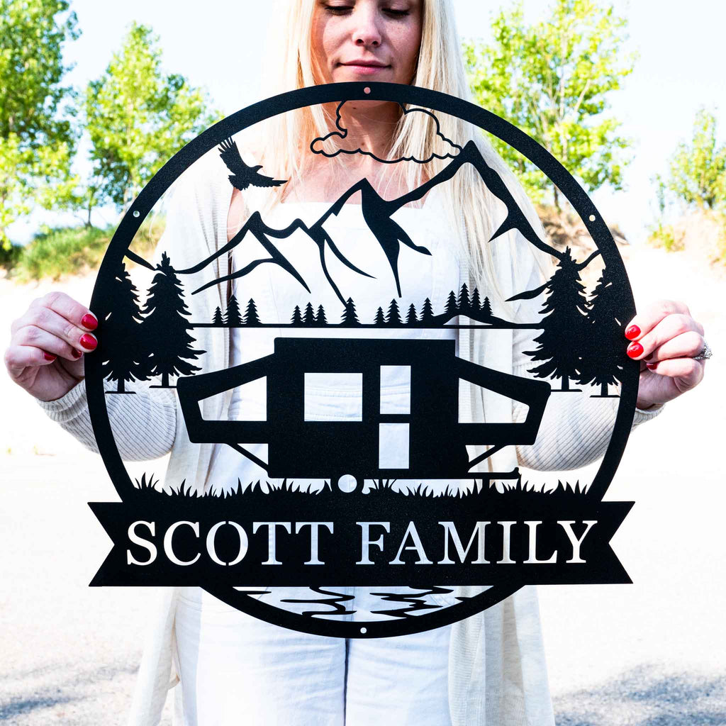 Pop Up Camper Outdoor Monogram