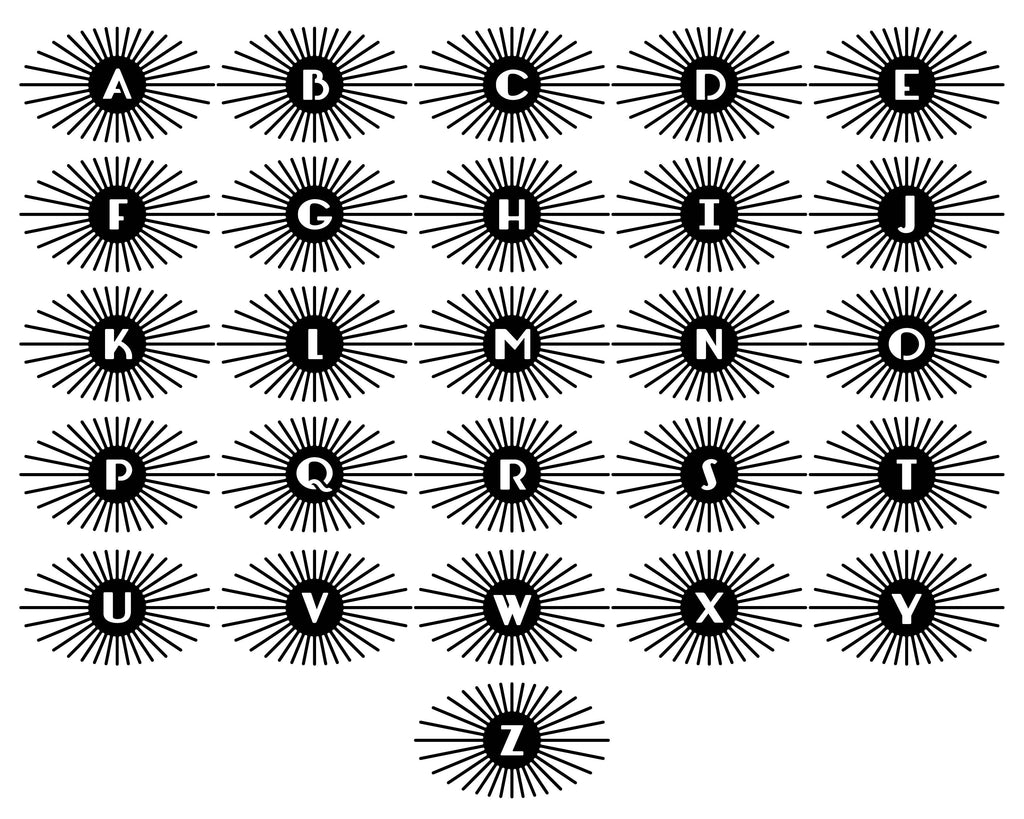 Starburst Letter Monogram