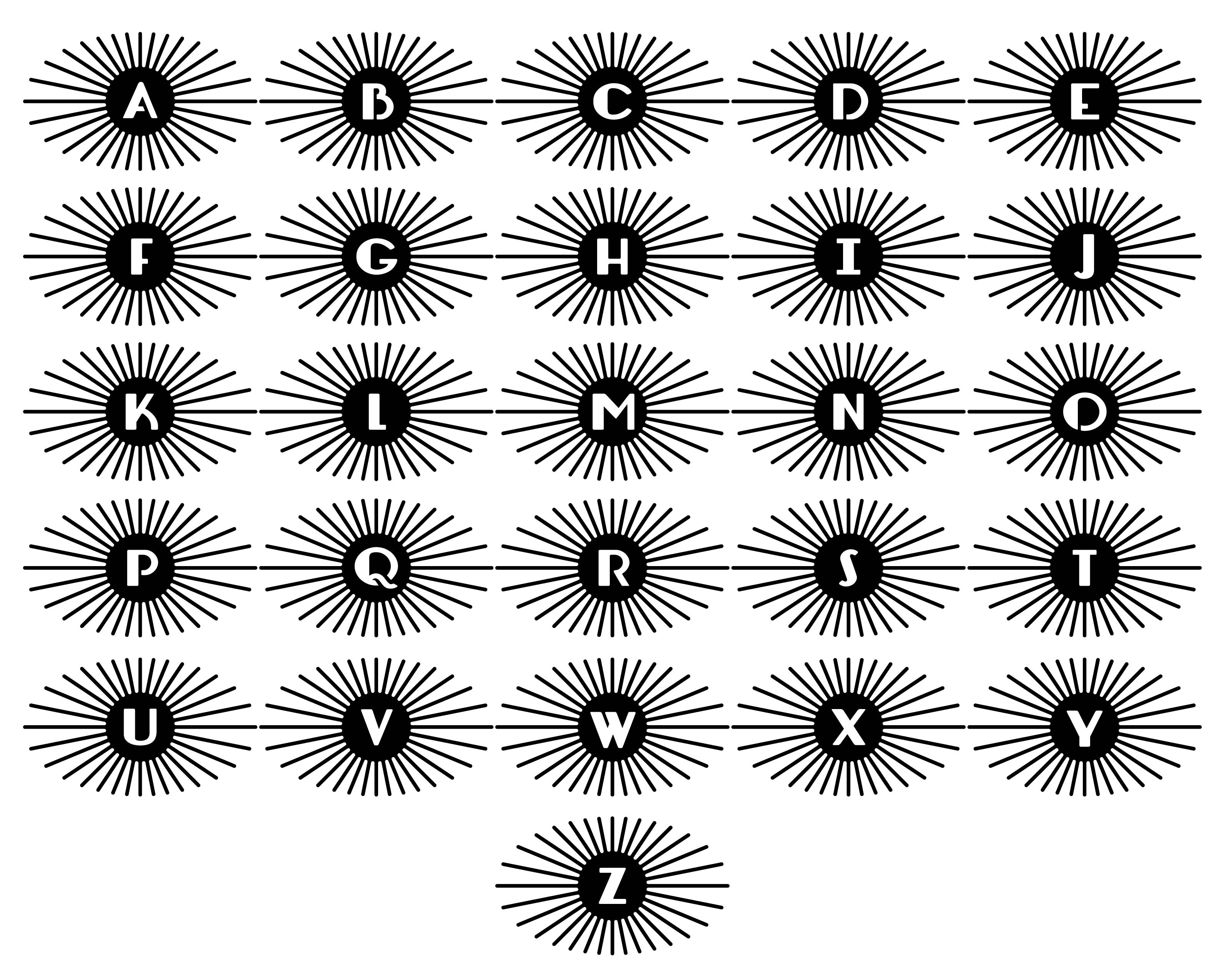 Starburst Letter Monogram