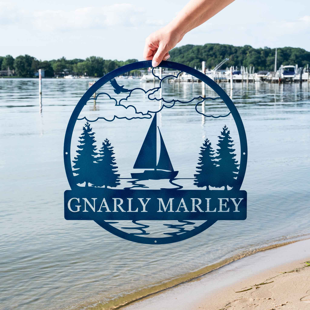 Sailboat Outdoor Monogram