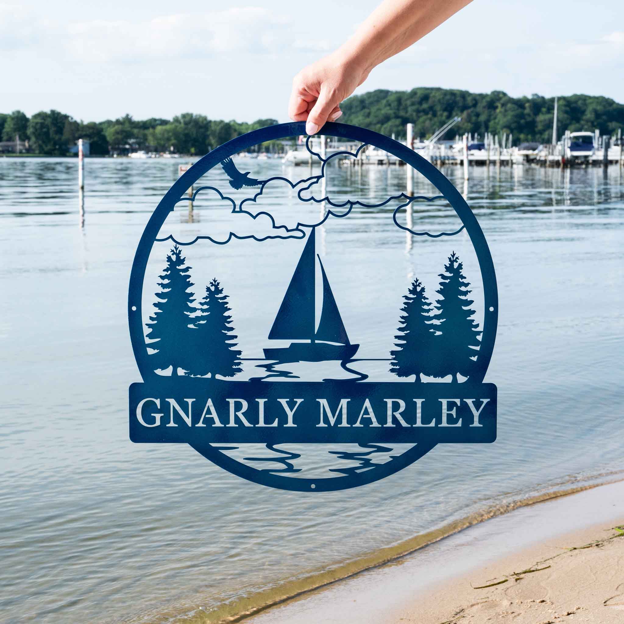 Sailboat Outdoor Monogram