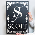 Art Nouveau Letter Name Sign