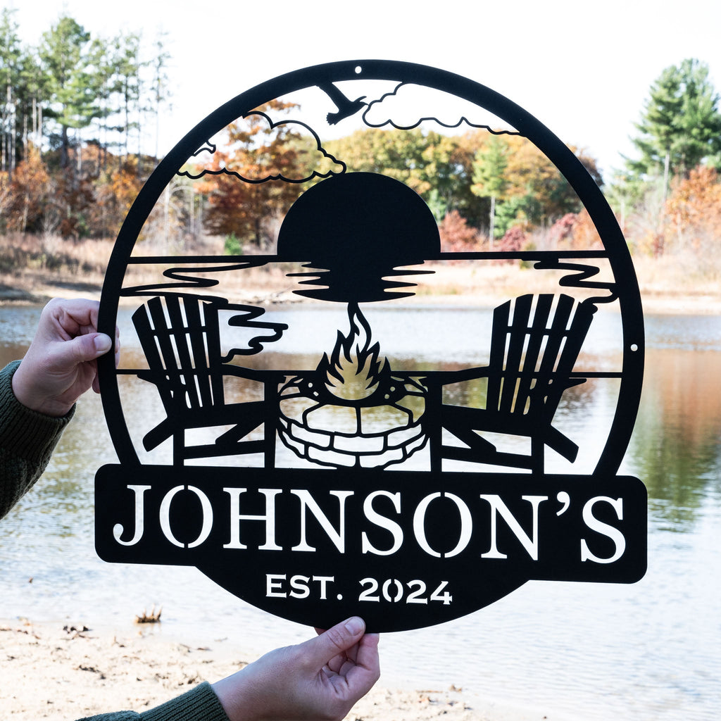 Beach Campfire Monogram