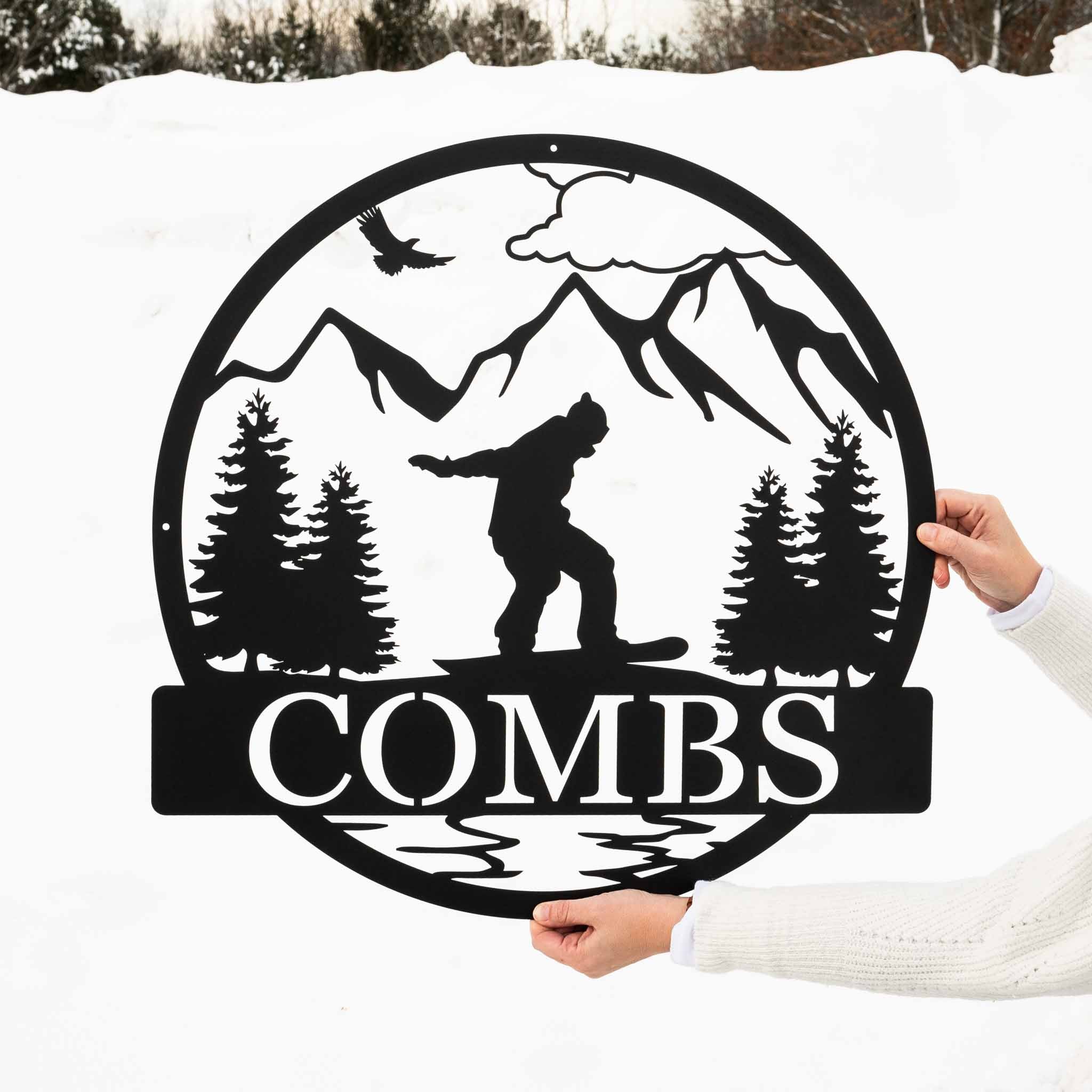 Snowboarding Outdoor Monogram